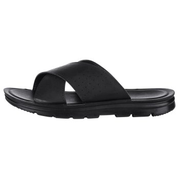 LIVERGY® Herren Pantoletten, in Veloursoptik (Schwarz, 42) - B-Ware neuwertig