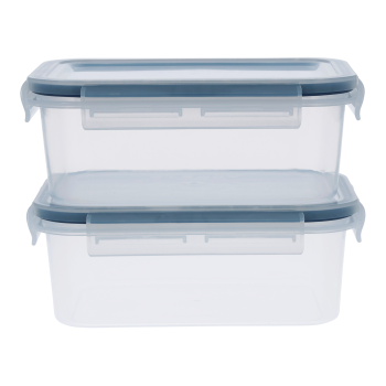 SILVERCREST® Frischhaltedosen mit Klickverschluss (Dose mit Deckel, 2er) - B-Ware sehr gut