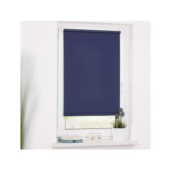Lichtblick Rollo Klemmfix, ohne Bohren, verspannt, Verdunkelung, ab 45 x 150 cm (Blau, 45 x 150 cm) - B-Ware sehr gut