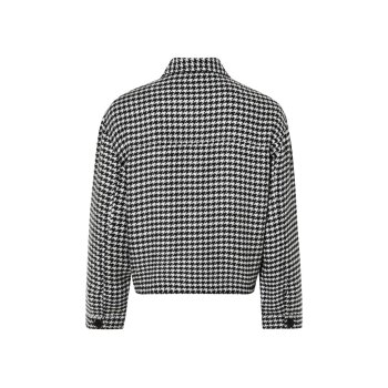 esmara® Damen Jacke, mit Brusttaschen (Schwarz/weiß, L(44/46)) - B-Ware neuwertig