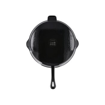 SILVERCREST® Pfanne Gusseisen 30 cm mit Ausgießer (Schwarz) - B-Ware neuwertig