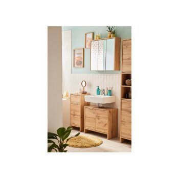LIVARNO home Waschbeckenunterschrank Verona, Wotan-Eiche-Nachbildung - B-Ware neuwertig