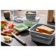 SILVERCREST® Faltbare Frischhaltedosen / Lunchbox, aus hitzebeständigem Silikon (Quadrat) - B-Ware sehr gut