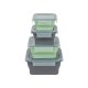 SILVERCREST® Faltbare Frischhaltedosen / Lunchbox, aus hitzebeständigem Silikon (Quadrat) - B-Ware sehr gut