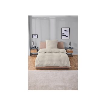 LIVARNO home Musselin-Bettwäsche, 155 x 220 cm (Beige) - B-Ware sehr gut