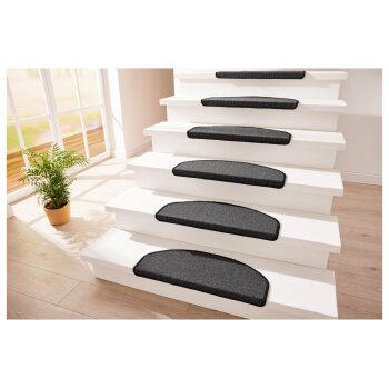 LIVARNO HOME Premium-Stufenmatten-Set, 15-teilig (Grau) - B-Ware neuwertig