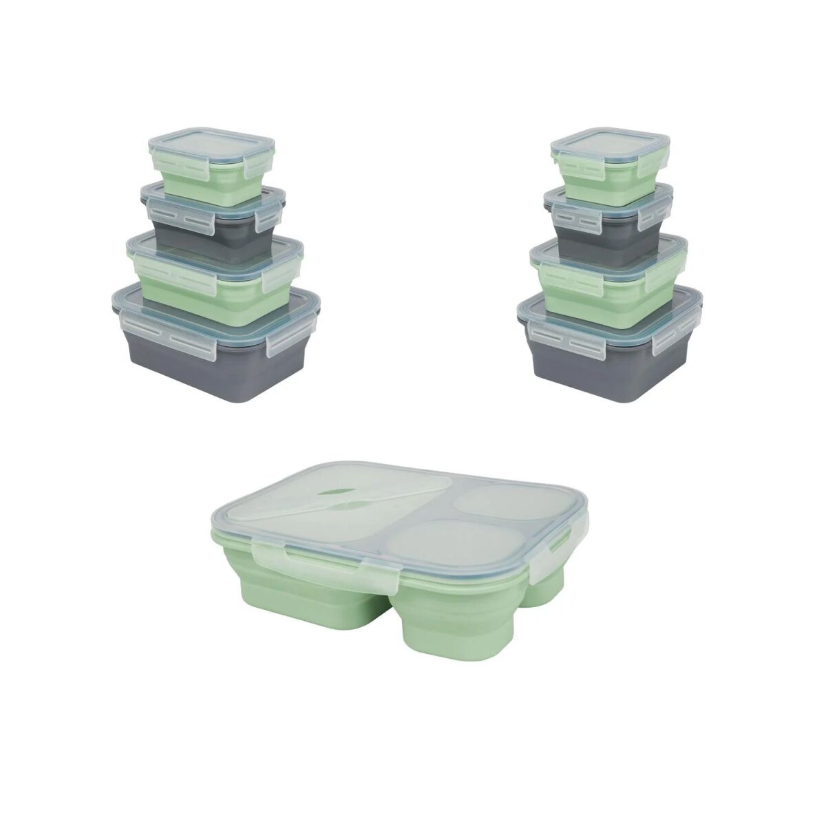 SILVERCREST® Faltbare Frischhaltedosen / Lunchbox, aus hitzebestä