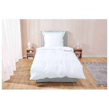 LIVARNO home Perkal-Hotelbettwäsche, 155 x 220 cm -...