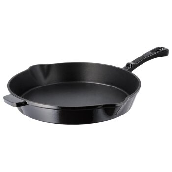 SILVERCREST® Pfanne Gusseisen 30 cm mit Ausgießer (Schwarz) - B-Ware sehr gut