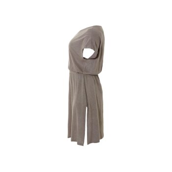 esmara® Damen Leinenkleid, in moderner Midilänge (Taupe, XL(48/50)) - B-Ware neuwertig