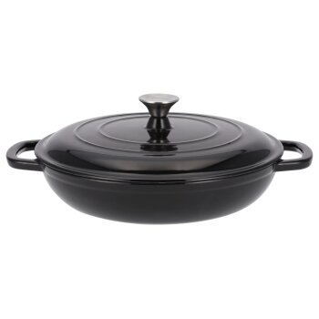 SILVERCREST® Gusseisenservierpfanne 30cm / 3,7 Liter (Schwarz) - B-Ware neuwertig