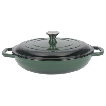 SILVERCREST® Gusseisenservierpfanne 30cm / 3,7 Liter (Grün) - B-Ware sehr gut