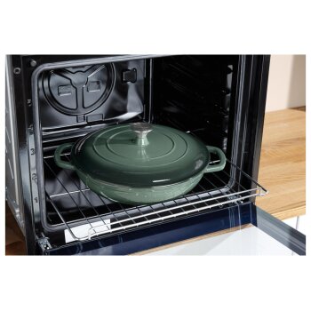 SILVERCREST® Gusseisenservierpfanne 30cm / 3,7 Liter (Grün) - B-Ware sehr gut