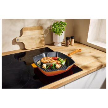 SILVERCREST® Premium-Gusseisen-Grillpfanne, Ø 24 cm - B-Ware