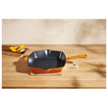 SILVERCREST® Premium-Gusseisen-Grillpfanne, Ø 24 cm - B-Ware