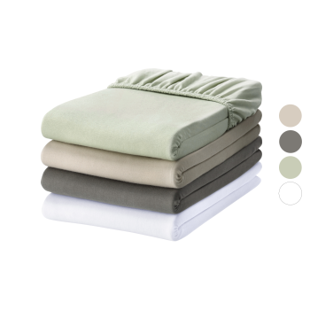LIVARNO home Jersey Spannbettlaken, 90-100 x 200 cm - B-Ware