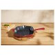 SILVERCREST® Premium-Gusseisengrillpfanne 24 cm, für alle Herdarten (Rot) - B-Ware sehr gut