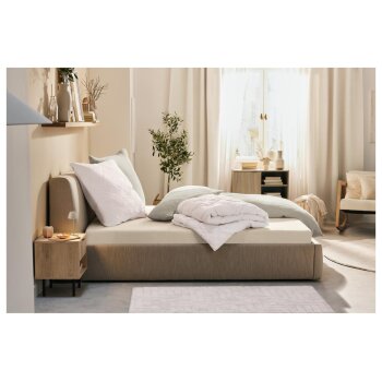 LIVARNO home Perkal-Spannbettlaken, 180-200 x 200 cm - B-Ware