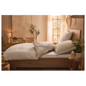 LIVARNO home Perkal-Spannbettlaken, 180-200 x 200 cm - B-Ware