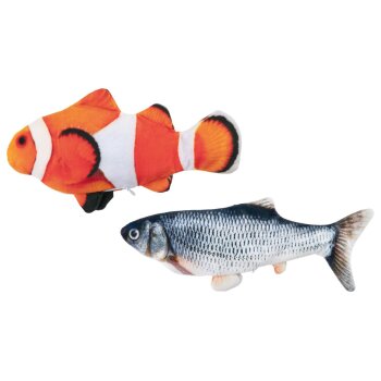 zoofari® Interaktives Katzenspielzeug (Fisch 2er Set)...