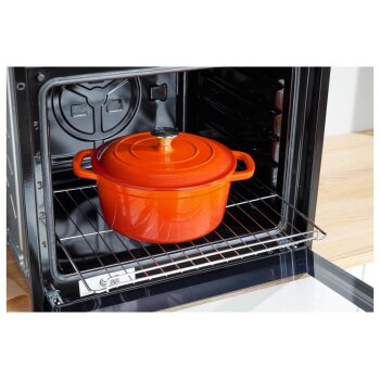 SILVERCREST® Premium-Gusseisentopf, mit Drop-System 26cm / 5,1 Liter (Orange) - B-Ware sehr gut