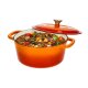 SILVERCREST® Premium-Gusseisentopf, mit Drop-System 26cm / 5,1 Liter (Orange) - B-Ware sehr gut