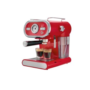SILVERCREST® Espressomaschine Chrom Retro 1973 rot SEMC 1100 A1 (rot 1973) - B-Ware sehr gut