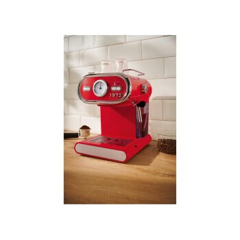 SILVERCREST® Espressomaschine Chrom Retro 1973 rot SEMC 1100 A1 (rot 1973) - B-Ware sehr gut