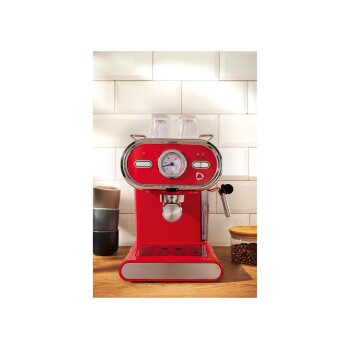 SILVERCREST® Espressomaschine Chrom Retro 1973 rot SEMC 1100 A1 (rot 1973) - B-Ware sehr gut
