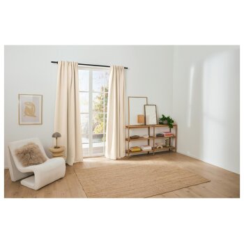 LIVARNO home Vorhangschal, 2 Stück, abdunkelnd (Beige) - B-Ware sehr gut