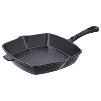 SILVERCREST® Premium-Gusseisen-Grillpfanne, Ø 24 cm (Schwarz) - B-Ware sehr gut