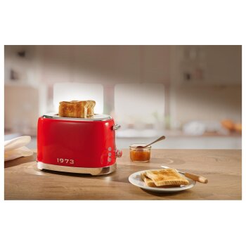 SILVERCREST® Doppelschlitz-Toaster Edelstahl »STR 980 C3« (rot 1973) - B-Ware sehr gut