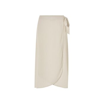 esmara® Damen Wickelrock, mit angenehm weicher Crinkle-Struktur (Creme, S (36/38)) - B-Ware neuwertig