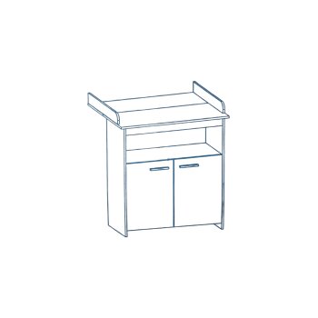 roba Wickelkommode Anna, anthrazit/Dekor Kent Eiche -...