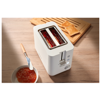 SILVERCREST® Doppelschlitz-Toaster Kunststoff »STK 870 D1« (Weiß) - B-Ware neuwertig