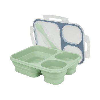 SILVERCREST® Faltbare Frischhaltedosen / Lunchbox, aus hitzebeständigem Silikon (Lunchbox) - B-Ware sehr gut