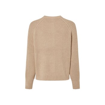 esmara® Damen Grobstrick-Cardigan mit Wollanteil (Beige, L (44/46)) - B-Ware neuwertig