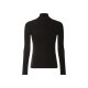 esmara® Damen Rollkragenshirt, in modischer Ripp-Qualität (Schwarz, L(44/46)) - B-Ware neuwertig