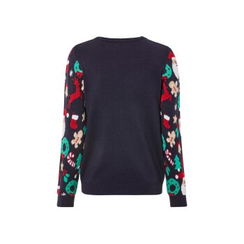 esmara® Damen Weihnachtspullover mit Effekten (Navy, S(36/38)) - B-Ware neuwertig