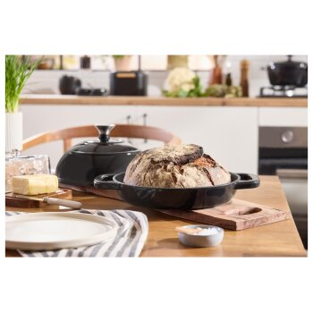 SILVERCREST® Gusseisenbrottopf, mit Emaille-Beschichtung rechteckig: ca. 2,8 l; rund: ca. 1,6 l (Rechteckig, Schwarz) - B-Ware Transportschaden Kosmetisch