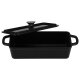 SILVERCREST® Gusseisenbrottopf, mit Emaille-Beschichtung rechteckig: ca. 2,8 l; rund: ca. 1,6 l (Rechteckig, Schwarz) - B-Ware Transportschaden Kosmetisch