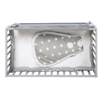 roba Room Bed safe asleep®, 60 x 120 cm, Little Stars, Beistellbett inkl. Zubehör, taupe lackiert - B-Ware sehr gut
