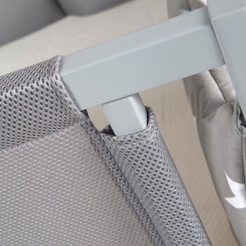 roba Room Bed safe asleep®, 60 x 120 cm, Little Stars, Beistellbett inkl. Zubehör, taupe lackiert - B-Ware sehr gut