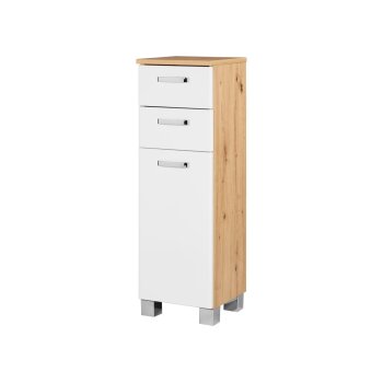 LIVARNO home Seitenschrank »Palermo«, weiß/Korpus Eiche-Artisan - B-Ware Transportschaden