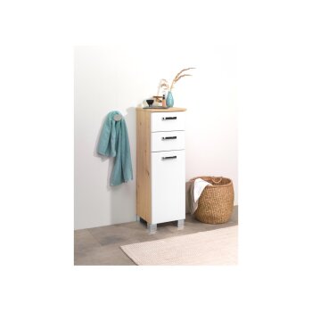 LIVARNO home Seitenschrank »Palermo«, weiß/Korpus Eiche-Artisan - B-Ware Transportschaden