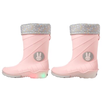 lupilu® Kleinkinder Regenstiefel mit Licht und Warmfutter (Rosa, 24) - B-Ware sehr gut