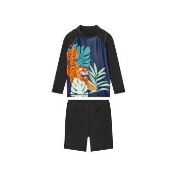 lupilu® Kleinkinder UV-Schwimmanzug / UV-Schwimmset, schützt vor Sonne (Schwarz, 110/116) - B-Ware neuwertig