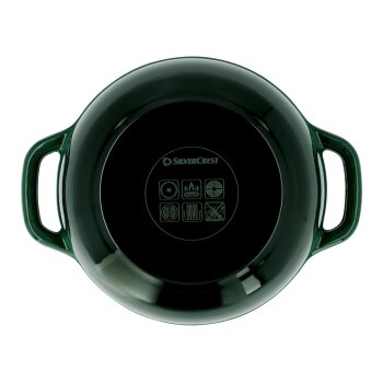 SILVERCREST® Premium-Gusseisentopf, mit Drop-System 16 cm / 1,3 Liter (Grün) - B-Ware neuwertig
