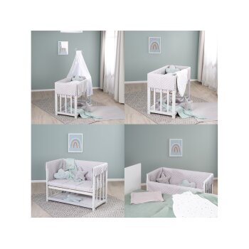 roba 3-in-1 Stubenbett »Babysitter«, inklusive Schlafsack »Sternenzauber«, weiß - B-Ware sehr gut