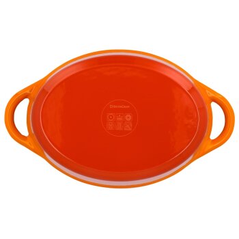 SILVERCREST® Bräter Gusseisen 29 cm / 4,8 Liter (Orange) - B-Ware neuwertig
